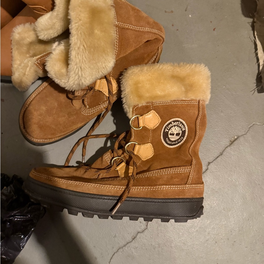 Timberland Brown Fur-Lined Boots